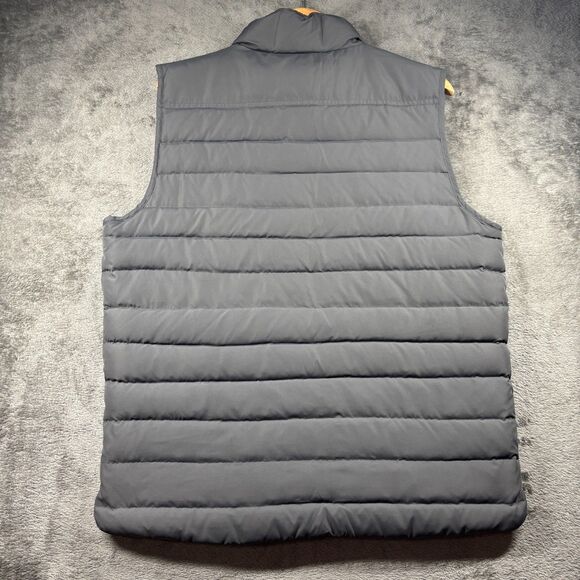 J. Crew Men Down Filled Puffer Vest Full Zip Pockets Gorpcore Preppy Gray Medium - Picture 4 of 9